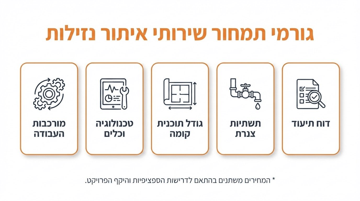 עלויות איתור נזילות תת רצפתיות והגורמים המשפיעים על המחיר