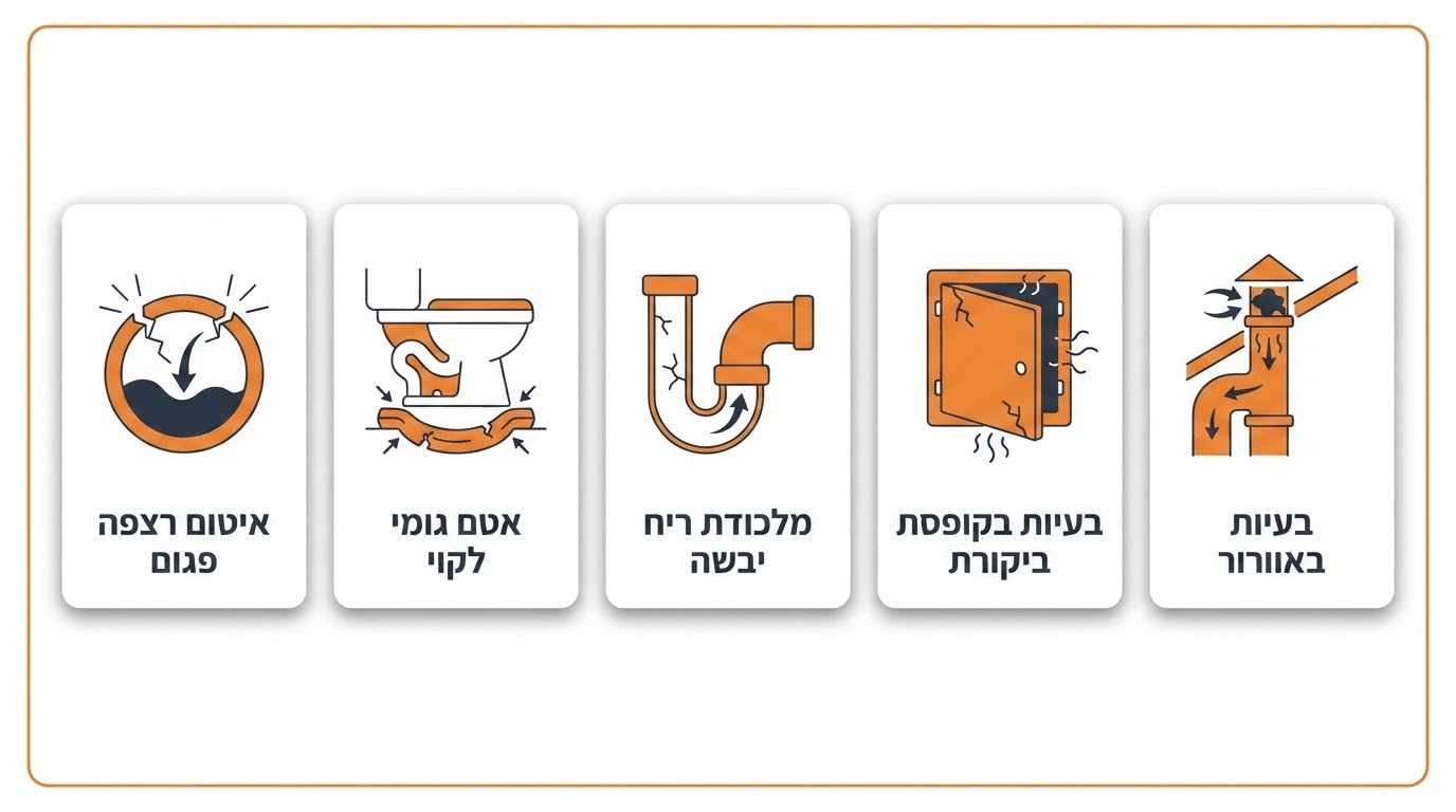 בעיות ביוב בבית: המדריך המלא לזיהוי ותיקון