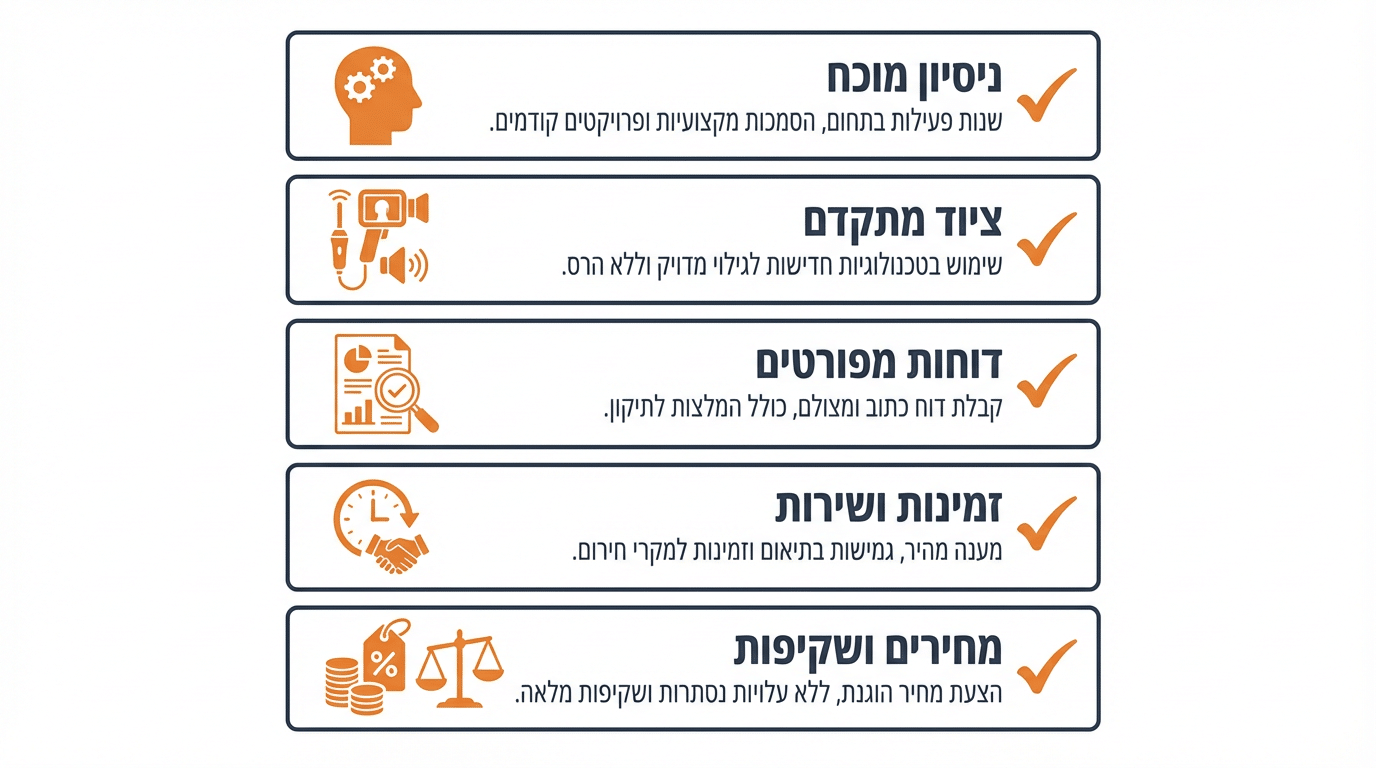 מה לבדוק לפני הזמנת שירות איתור נזילות
