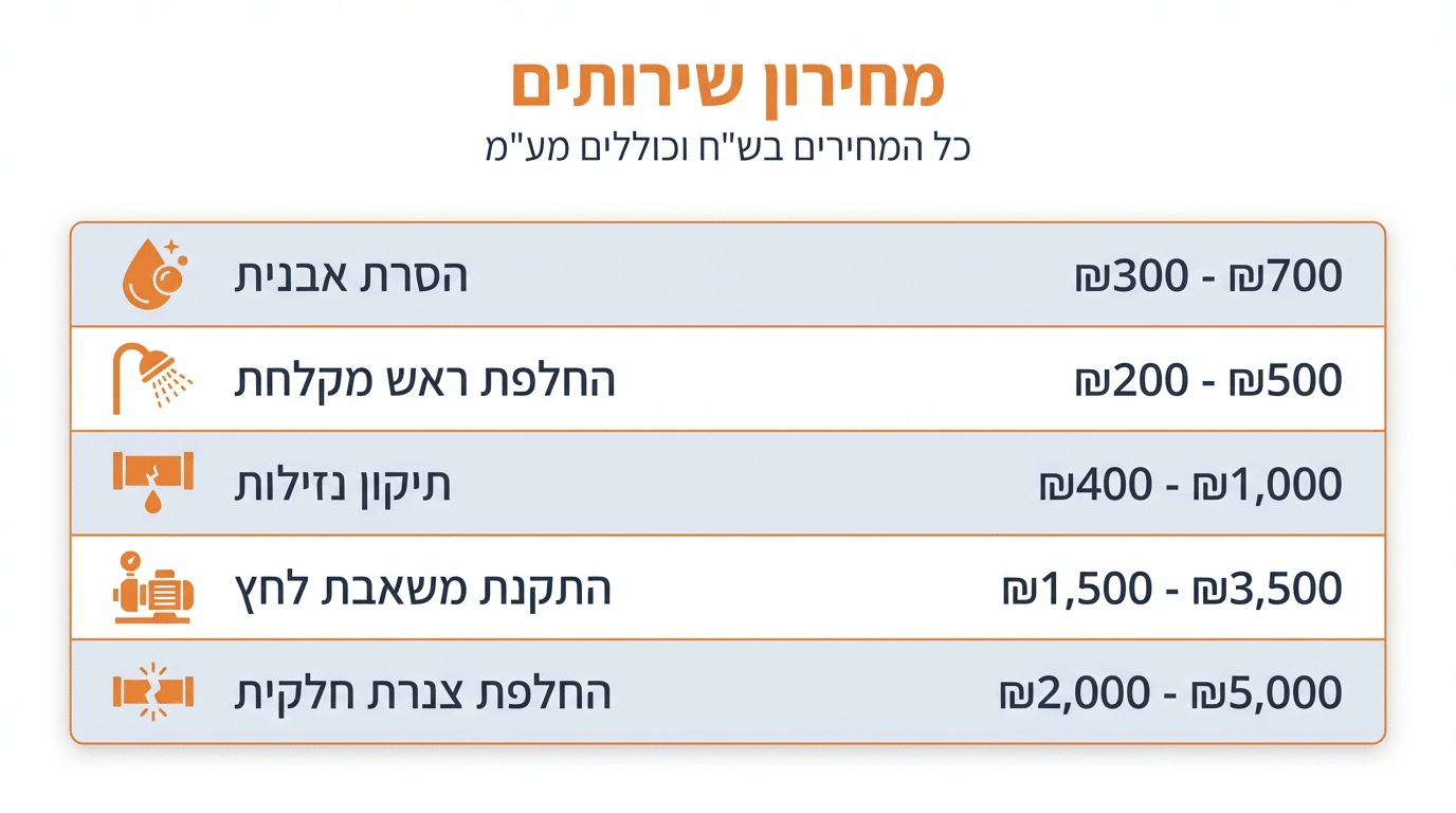 מחירון הגברת לחץ מים - כמה זה עולה