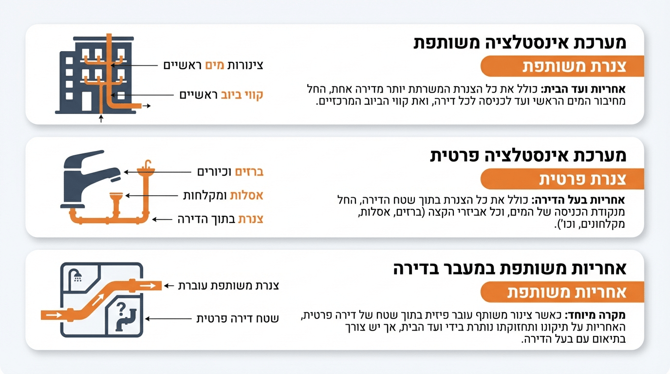 נזילות בבניין משותף אחריות: מי משלם ומי אחראי?