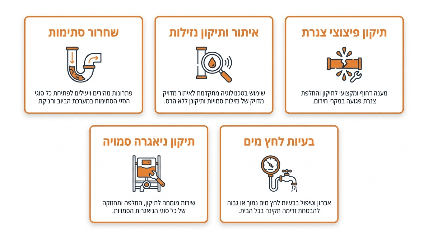 עבודות אינסטלציה נפוצות בחיפה והקריות